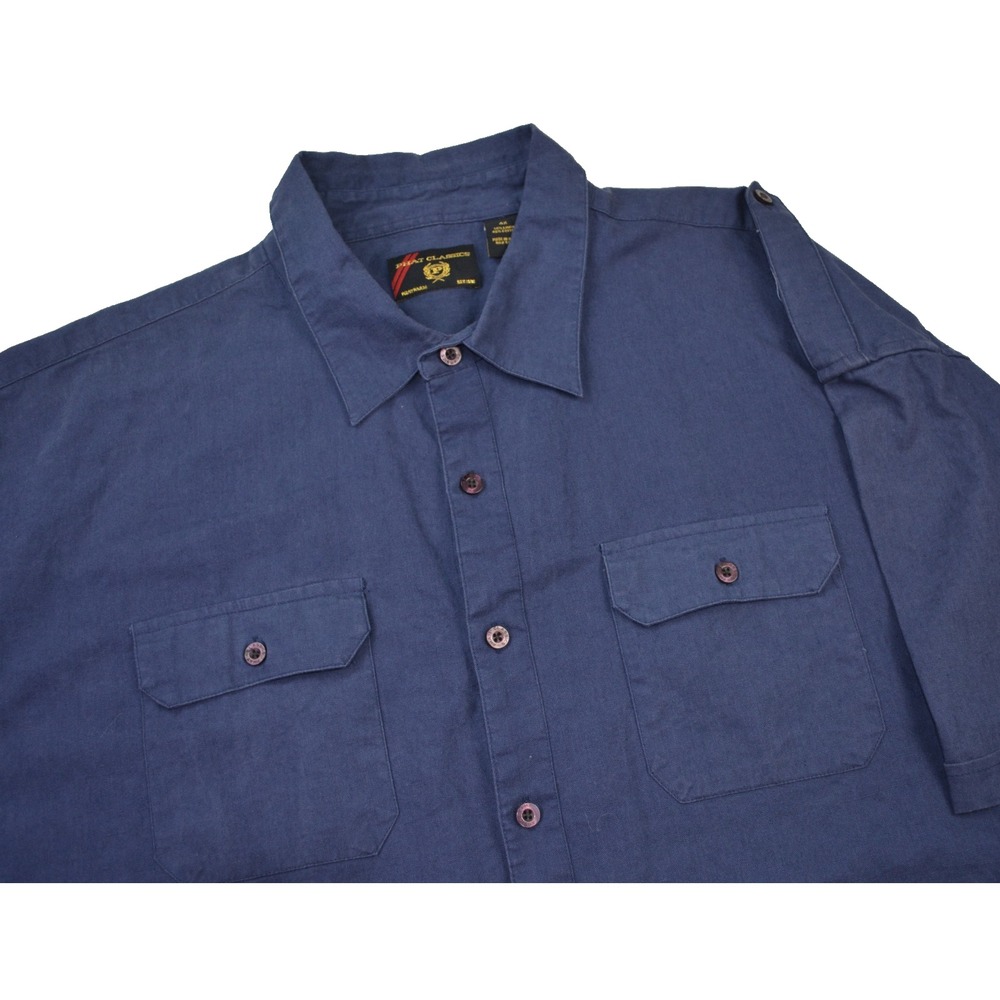 VTG Phat Farm Phat Classics Short Sleeve Button‎ Up Linen Cotton Shirt Men's 4x